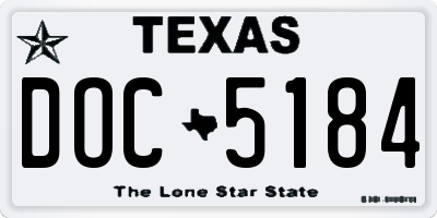 TX license plate DOC5184