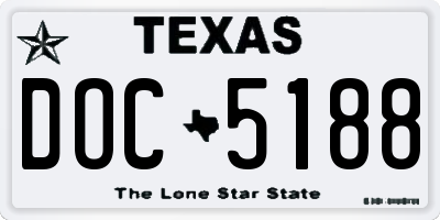TX license plate DOC5188