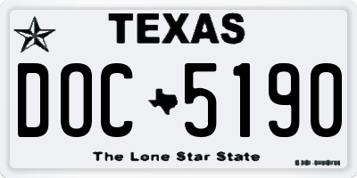 TX license plate DOC5190