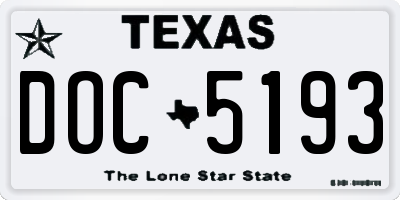 TX license plate DOC5193