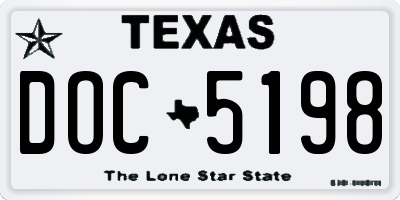 TX license plate DOC5198