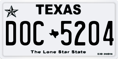 TX license plate DOC5204