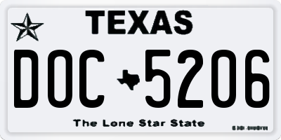 TX license plate DOC5206