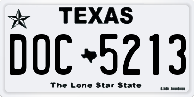 TX license plate DOC5213