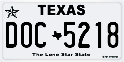 TX license plate DOC5218