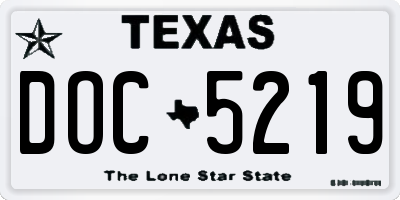 TX license plate DOC5219