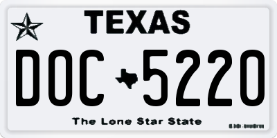 TX license plate DOC5220