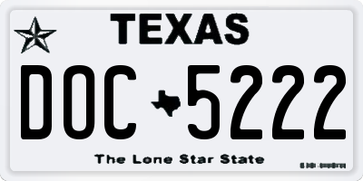 TX license plate DOC5222