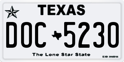 TX license plate DOC5230
