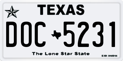 TX license plate DOC5231