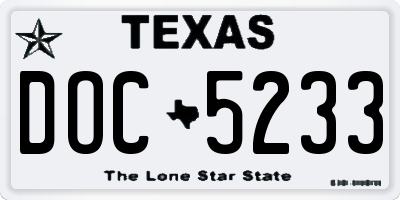 TX license plate DOC5233