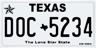TX license plate DOC5234