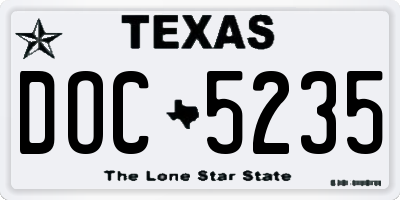 TX license plate DOC5235