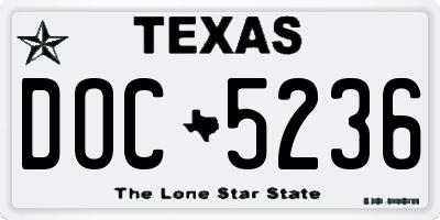 TX license plate DOC5236