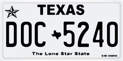 TX license plate DOC5240