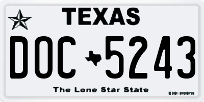 TX license plate DOC5243