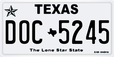TX license plate DOC5245