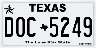 TX license plate DOC5249
