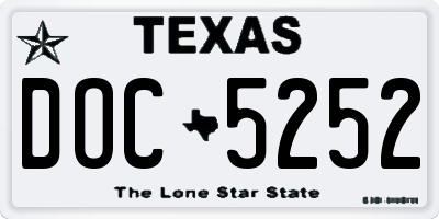 TX license plate DOC5252
