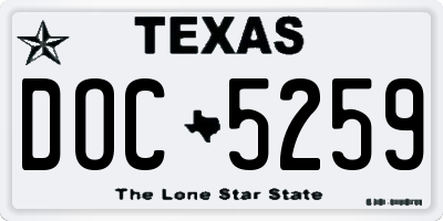 TX license plate DOC5259