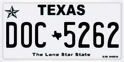TX license plate DOC5262