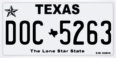 TX license plate DOC5263