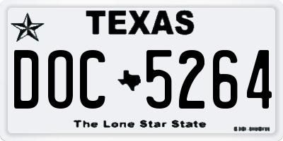 TX license plate DOC5264