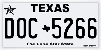 TX license plate DOC5266