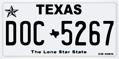 TX license plate DOC5267