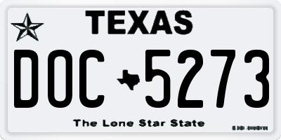 TX license plate DOC5273