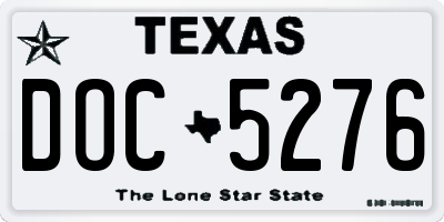 TX license plate DOC5276