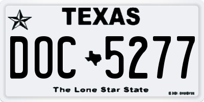 TX license plate DOC5277