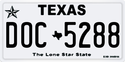 TX license plate DOC5288