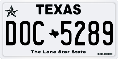 TX license plate DOC5289