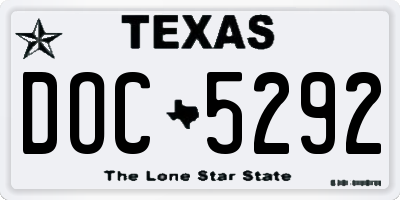 TX license plate DOC5292