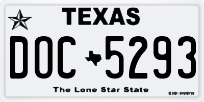 TX license plate DOC5293