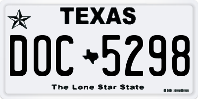 TX license plate DOC5298
