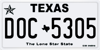TX license plate DOC5305