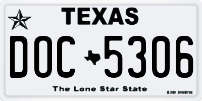 TX license plate DOC5306
