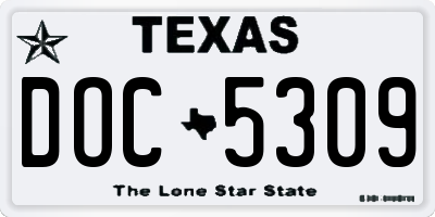 TX license plate DOC5309
