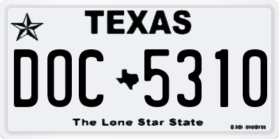 TX license plate DOC5310