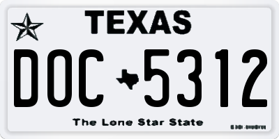TX license plate DOC5312
