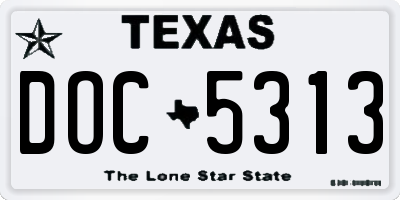 TX license plate DOC5313