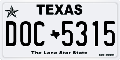 TX license plate DOC5315