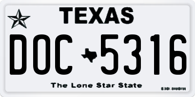 TX license plate DOC5316