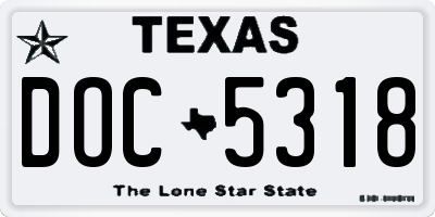 TX license plate DOC5318