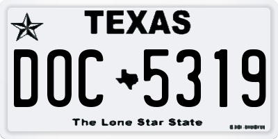 TX license plate DOC5319