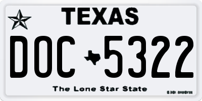 TX license plate DOC5322