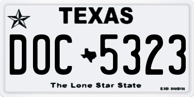TX license plate DOC5323