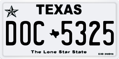 TX license plate DOC5325